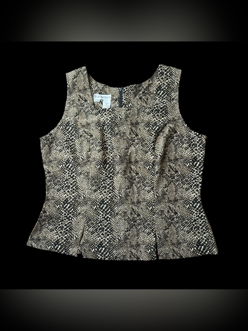 Dressbarn Y2K Vintage Snake Print Tank Top Sz 16